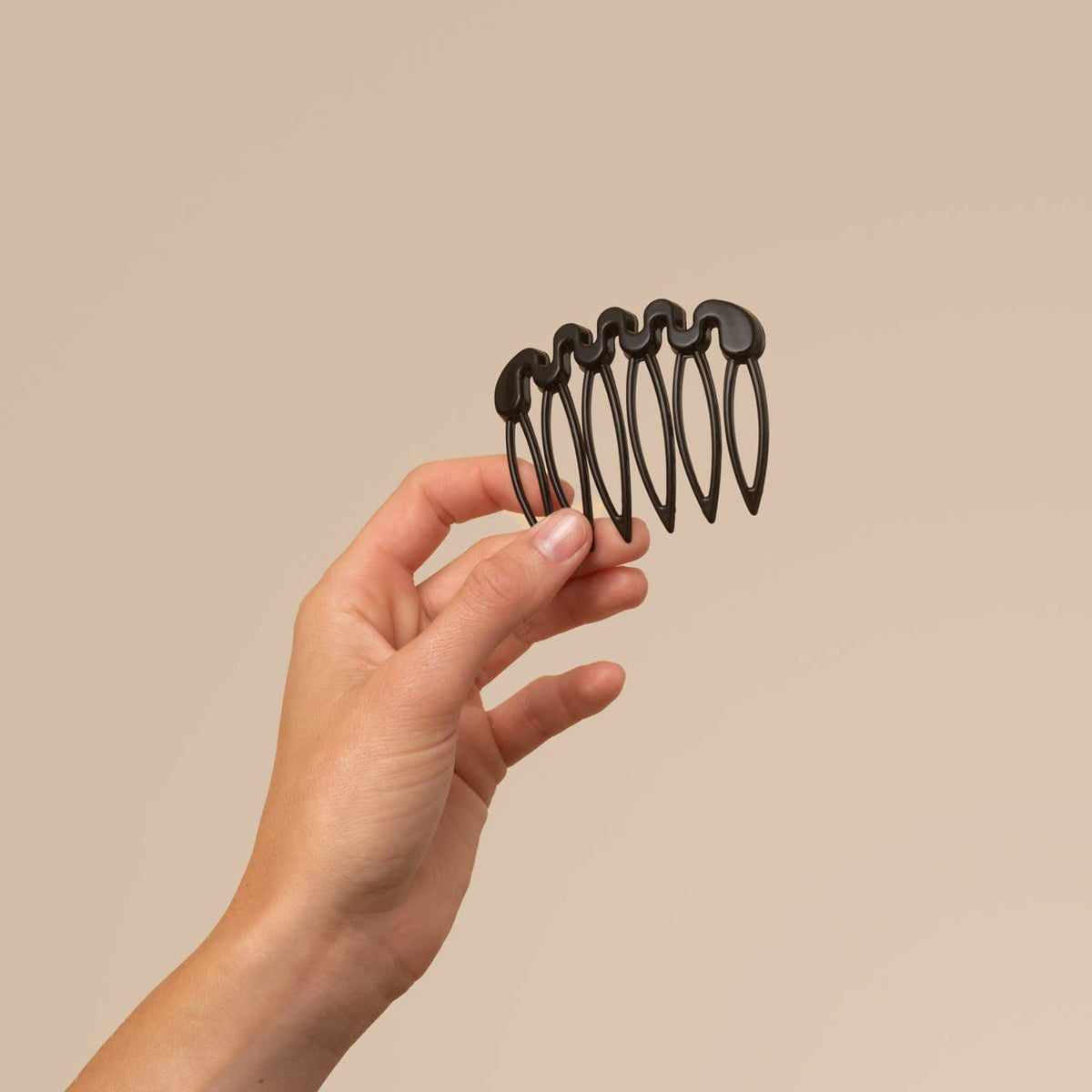 Recycled Plastic French Hair Combs 2pc Set - Black – alternate view 3