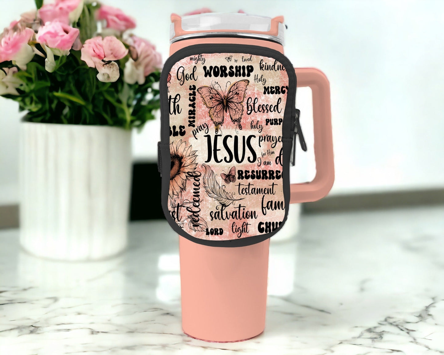 Jesus Zippered Pouch/Bag For 40oz Tumbler
