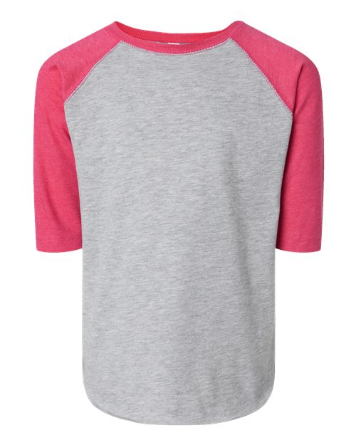 Toddler Baseball Fine Jersey Three-Quarter Sleeve Tee - 3330