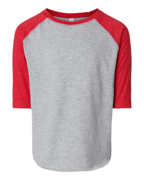 Toddler Baseball Fine Jersey Three-Quarter Sleeve Tee - 3330