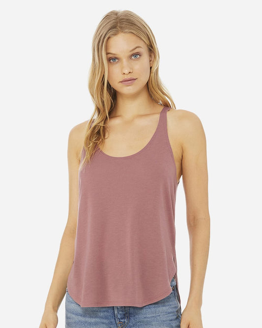 Women's Flowy Tank with Side Slit - 8802