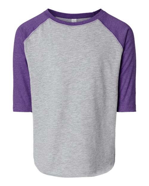 Toddler Baseball Fine Jersey Three-Quarter Sleeve Tee - 3330