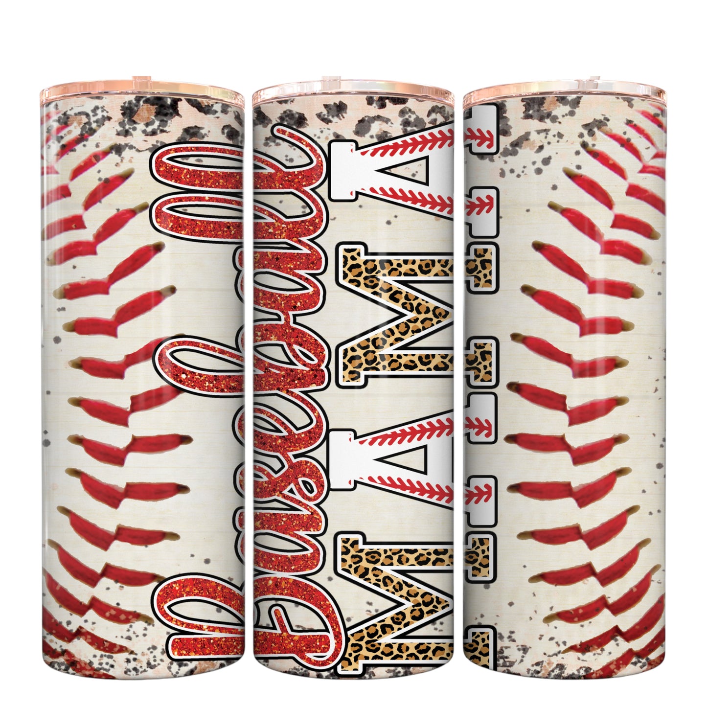 Baseball Mama – Vintage Leopard Tumblers