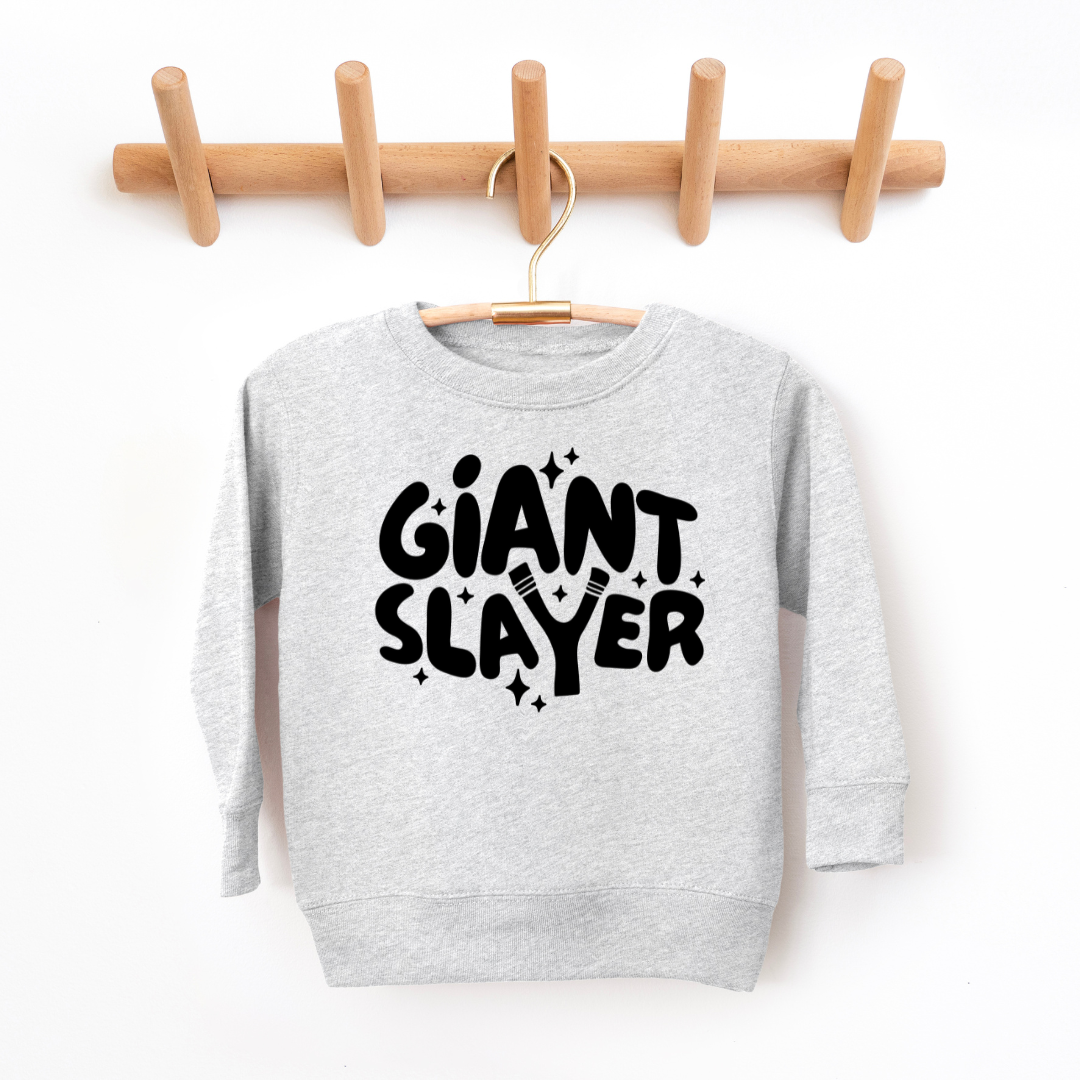 Giant Slayer Youth & Toddler Sweatshirt Youth Graphic Sweatshirt Tea Shirt Shoppe 2T Heather