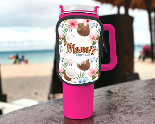 Mama's Sippy Cup Zippered Pouch/Bag For 40oz Tumbler
