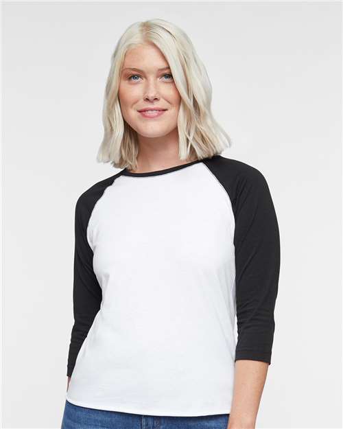 Women's Baseball Fine Jersey Three-Quarter Sleeve Tee - 3530