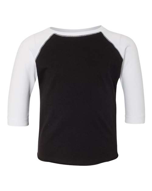 Toddler Baseball Fine Jersey Three-Quarter Sleeve Tee - 3330