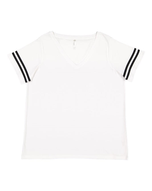 Women's Curvy Collection Vintage Football Tee - 3837