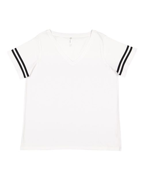 Women's Curvy Collection Vintage Football Tee - 3837