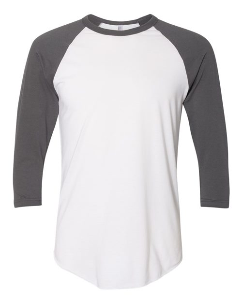 Unisex 50/50 Raglan Three-Quarter Sleeve Tee - BB453W