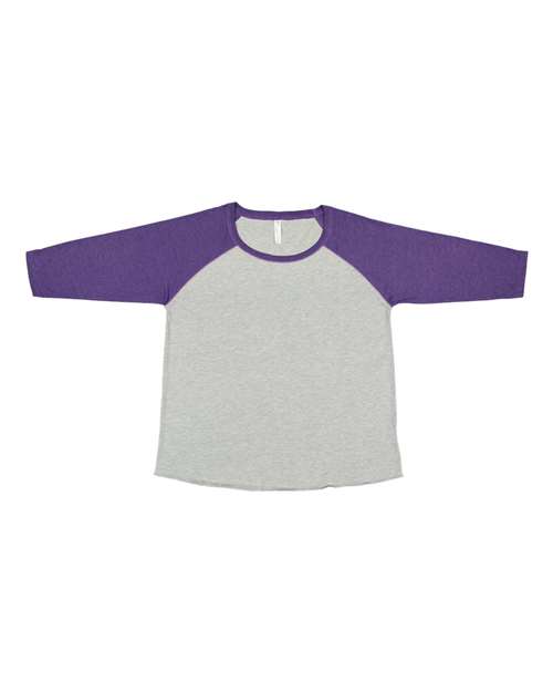 Women's Curvy Collection Baseball Three-Quarter Sleeve Tee - 3830