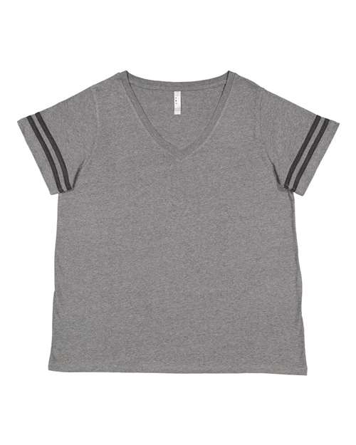 Women's Curvy Collection Vintage Football T-Shirt - 3837