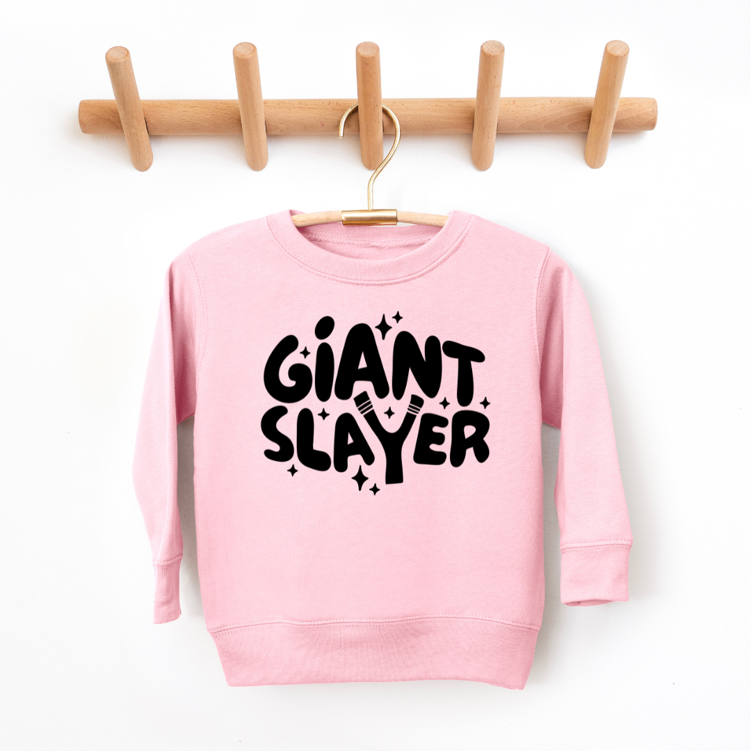 Giant Slayer Youth & Toddler Sweatshirt Youth Graphic Sweatshirt Tea Shirt Shoppe 2T Pink