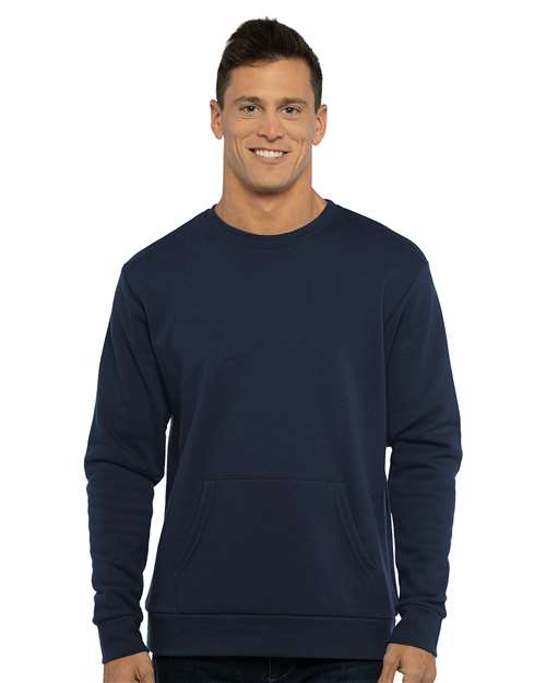 Unisex Santa Barbara Pocket Crewneck Sweatshirt - 9001