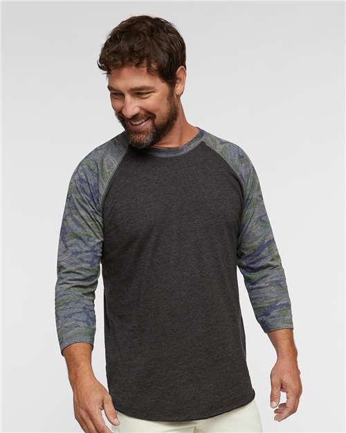 Unisex Baseball Fine Jersey Three-Quarter Sleeve Tee - 6930