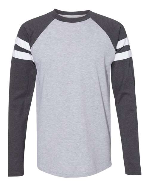 Unisex Fine Jersey Mash Up Long Sleeve Tee - 6934