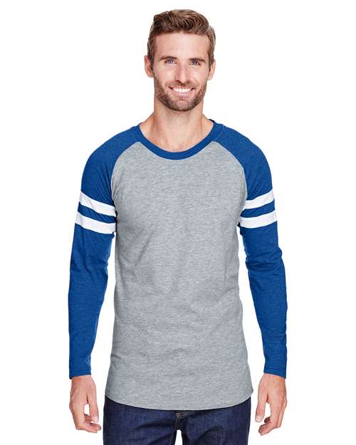 Unisex Fine Jersey Mash Up Long Sleeve Tee - 6934