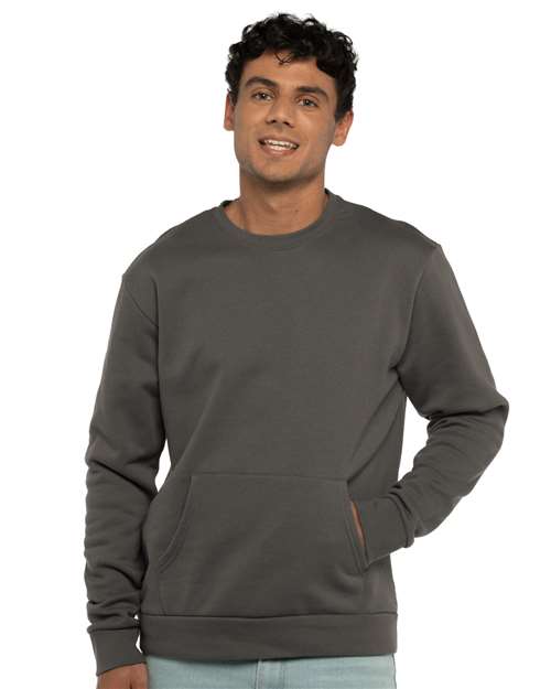 Unisex Santa Barbara Pocket Crewneck Sweatshirt - 9001