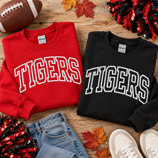 Embroidery Tiger Varsity Sweatshirt
