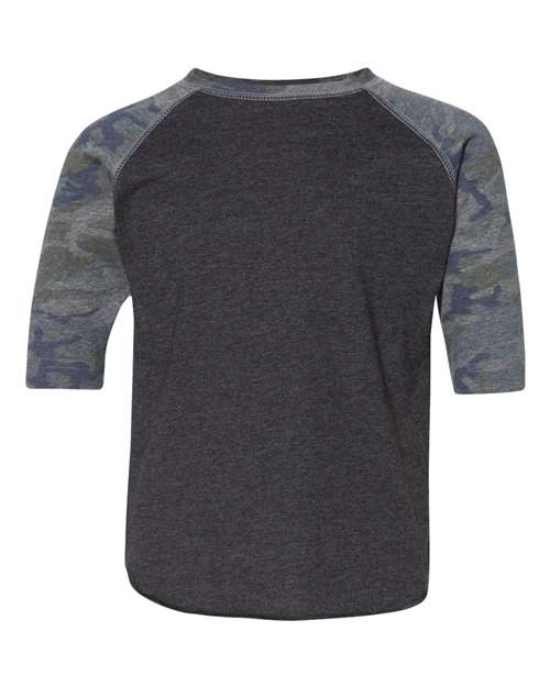 Toddler Baseball Fine Jersey Three-Quarter Sleeve Tee - 3330
