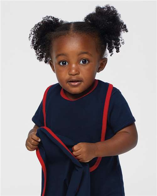 Infant Contrast Trim Premium Jersey Bib - 1004