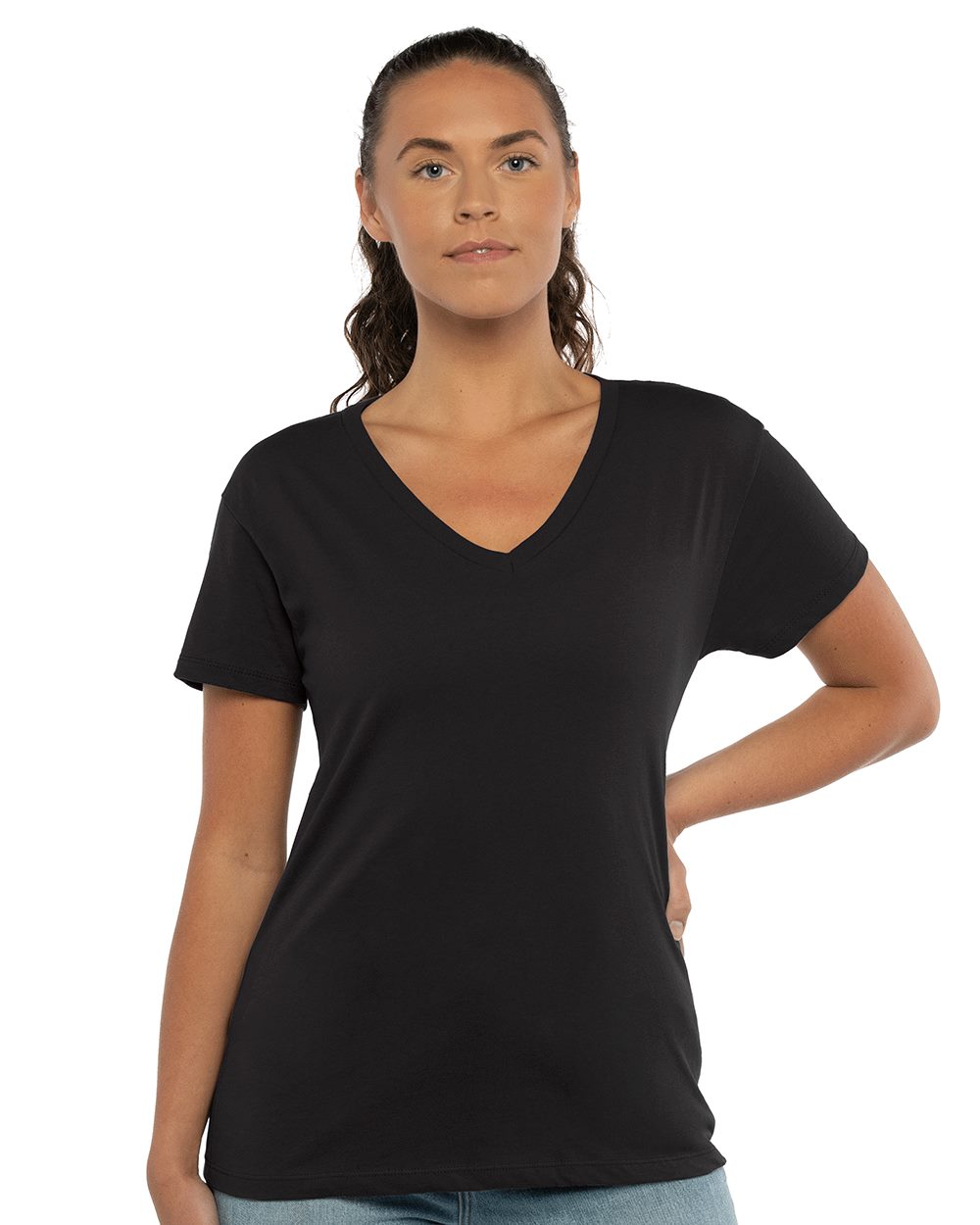 Women’s Cotton V-Neck Tee - 3940