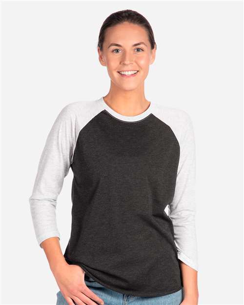 Unisex Triblend Three-Quarter Raglan Tee - 6051
