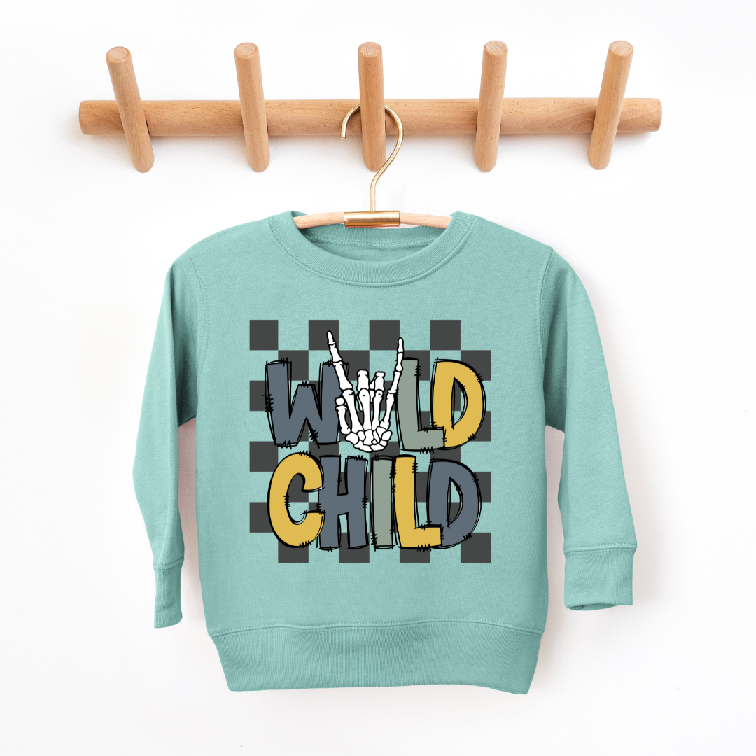 Wild Child Youth & Toddler Sweatshirt Youth Graphic Sweatshirt Tea Shirt Shoppe