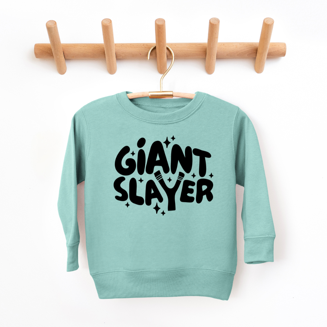 Giant Slayer Youth & Toddler Sweatshirt Youth Graphic Sweatshirt Tea Shirt Shoppe 2T Saltwater