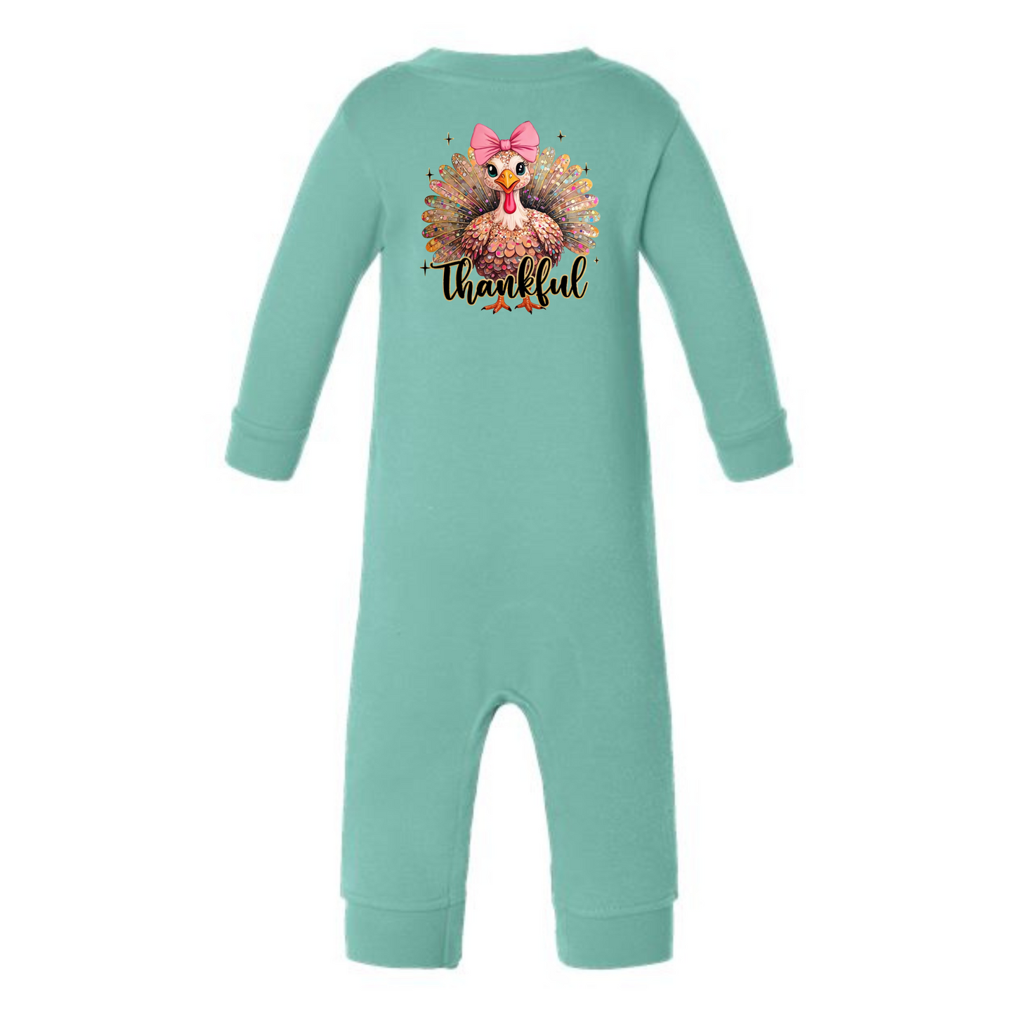 Shine On Little Turkey Infant Graphic Fleece One-Piece