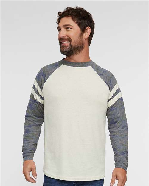Unisex Fine Jersey Mash Up Long Sleeve Tee - 6934