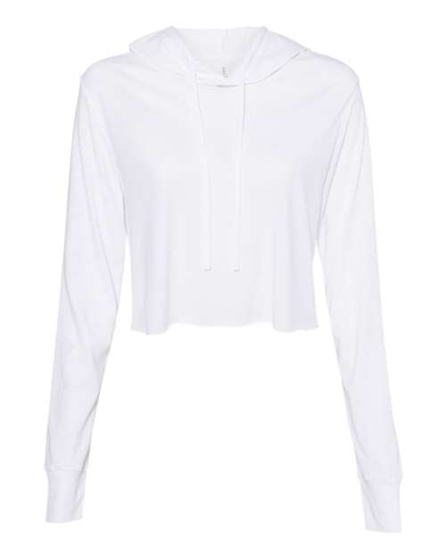 Women’s Triblend Crop Long Sleeve Hoodie Tee - 8512 – alternate view 2