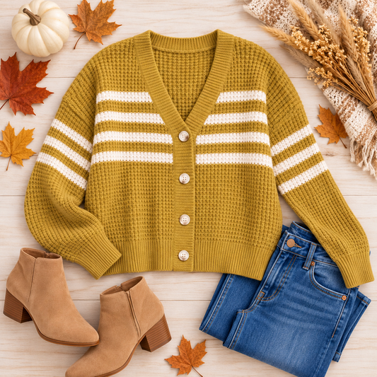 On Top of the World Striped Cardigan