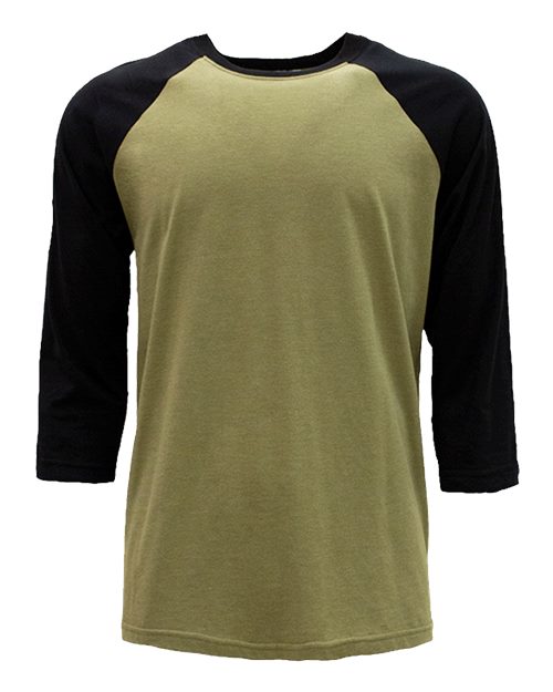 Unisex CVC Three-Quarter Sleeve Raglan Tee - 6251