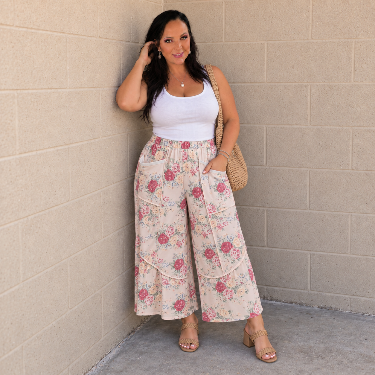 Follow the Flow Wide Leg Floral Bottoms
