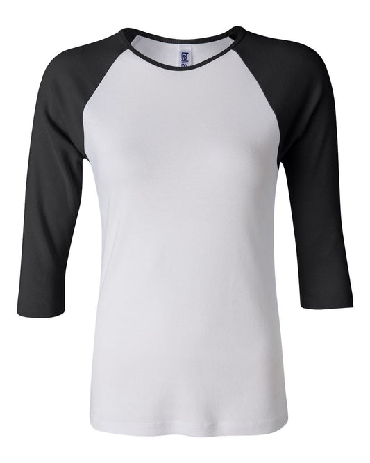 Women’s 1X1 Baby Rib Raglan Three-Quarter Sleeve Tee - 2000
