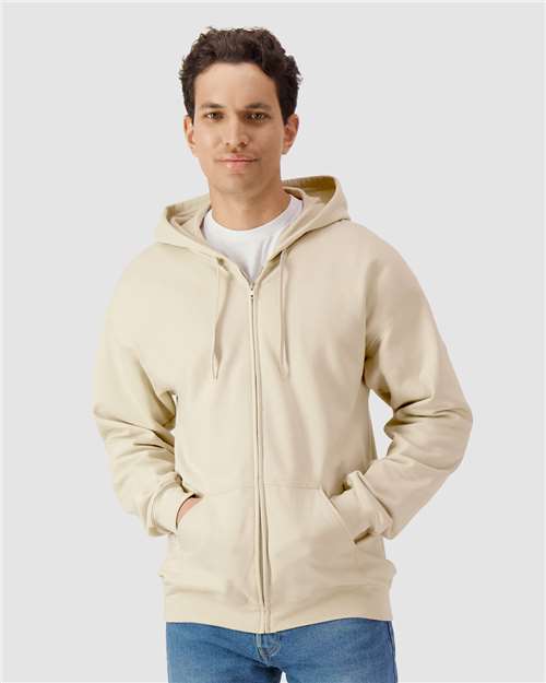 Unisex Softstyle® Midweight Full-Zip Hooded Sweatshirt - SF600