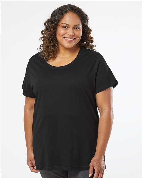 Women's Curvy Collection Fine Jersey Tee - 3816