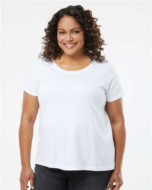 Women's Curvy Collection Fine Jersey Tee - 3816