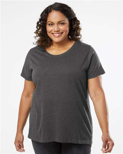 Women's Curvy Collection Fine Jersey Tee - 3816