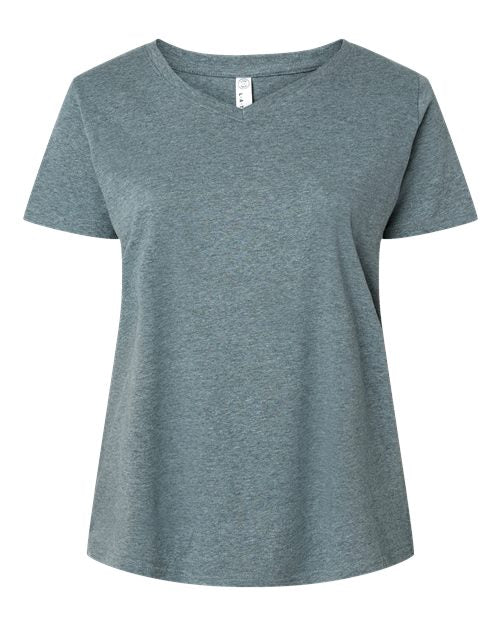 Women's Curvy Collection Fine Jersey V-Neck Tee - 3817