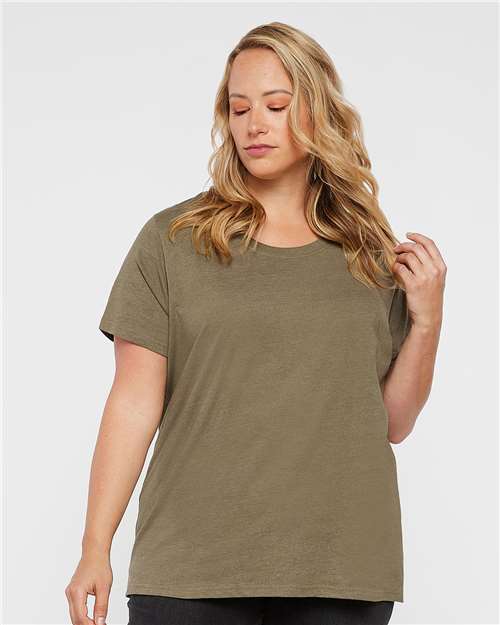 Women's Curvy Collection Fine Jersey Tee - 3816