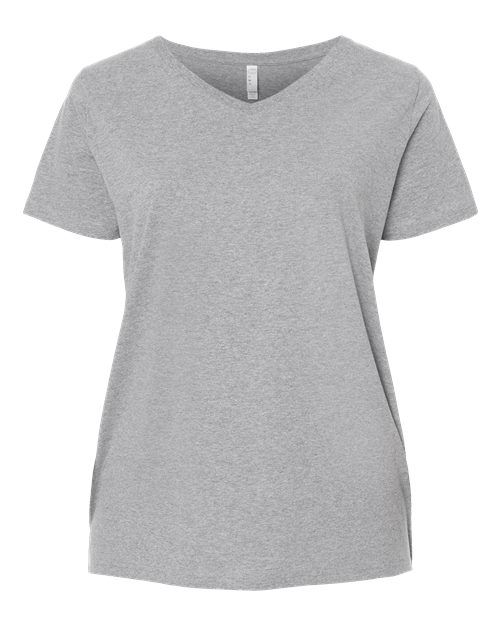 Women's Curvy Collection Fine Jersey V-Neck Tee - 3817