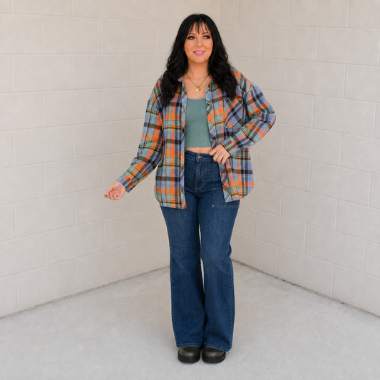 Rustic Rhythm Plaid Button Down in flannel