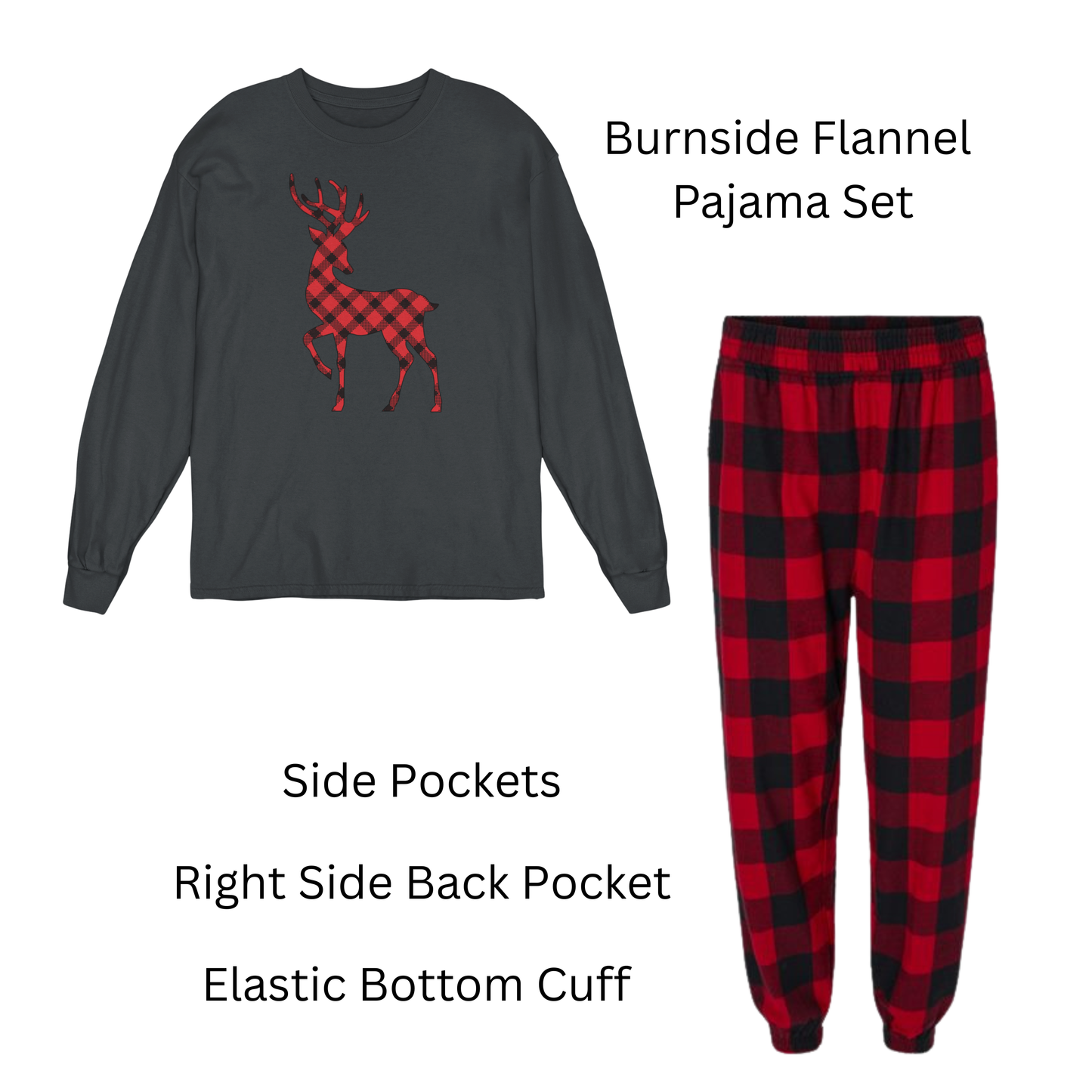Plaid & Pine Family Pajamas - Mom Set