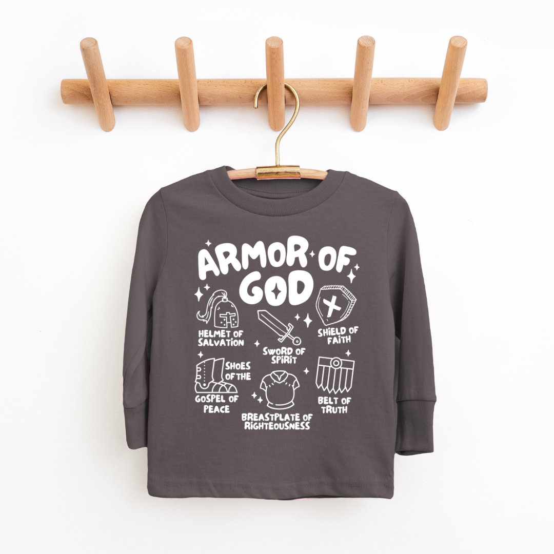 Armor Of God Youth & Toddler Long Sleeve Graphic Tee Youth Graphic Tee Tea Shirt Shoppe 2T Royal