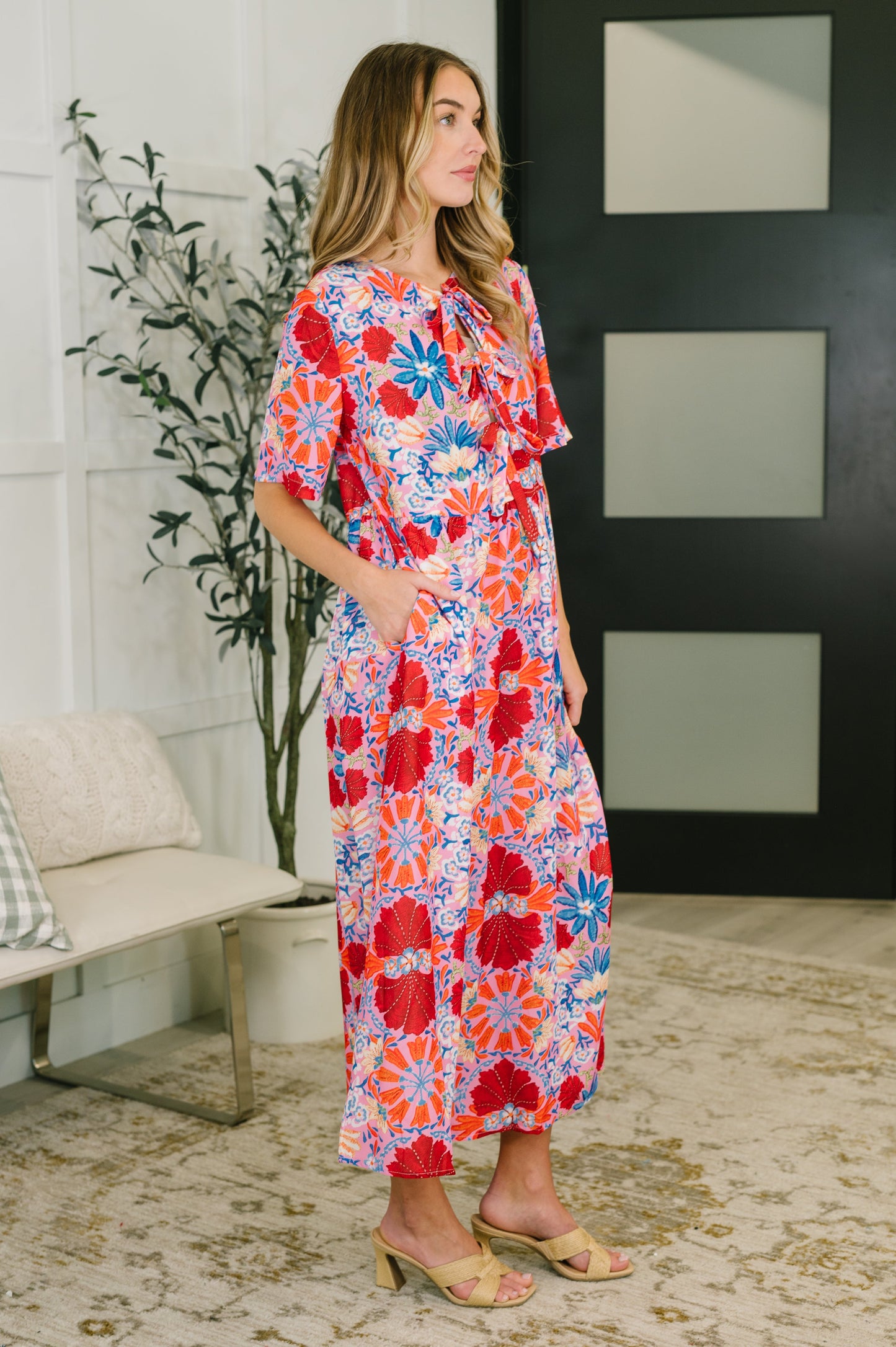 Art of Loving Bow Detail Floral Dress – alternate view 4