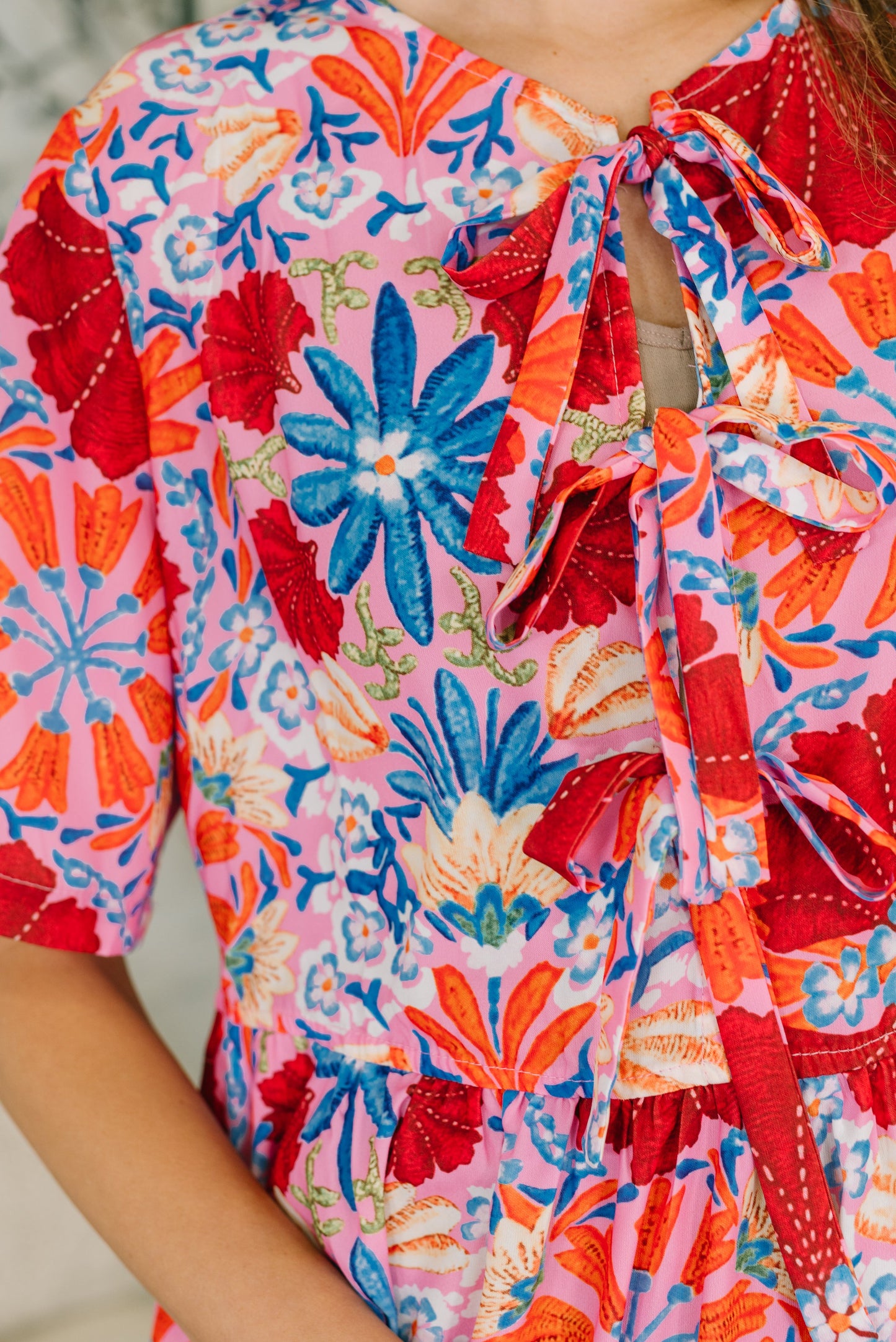 Art of Loving Bow Detail Floral Dress – alternate view 2