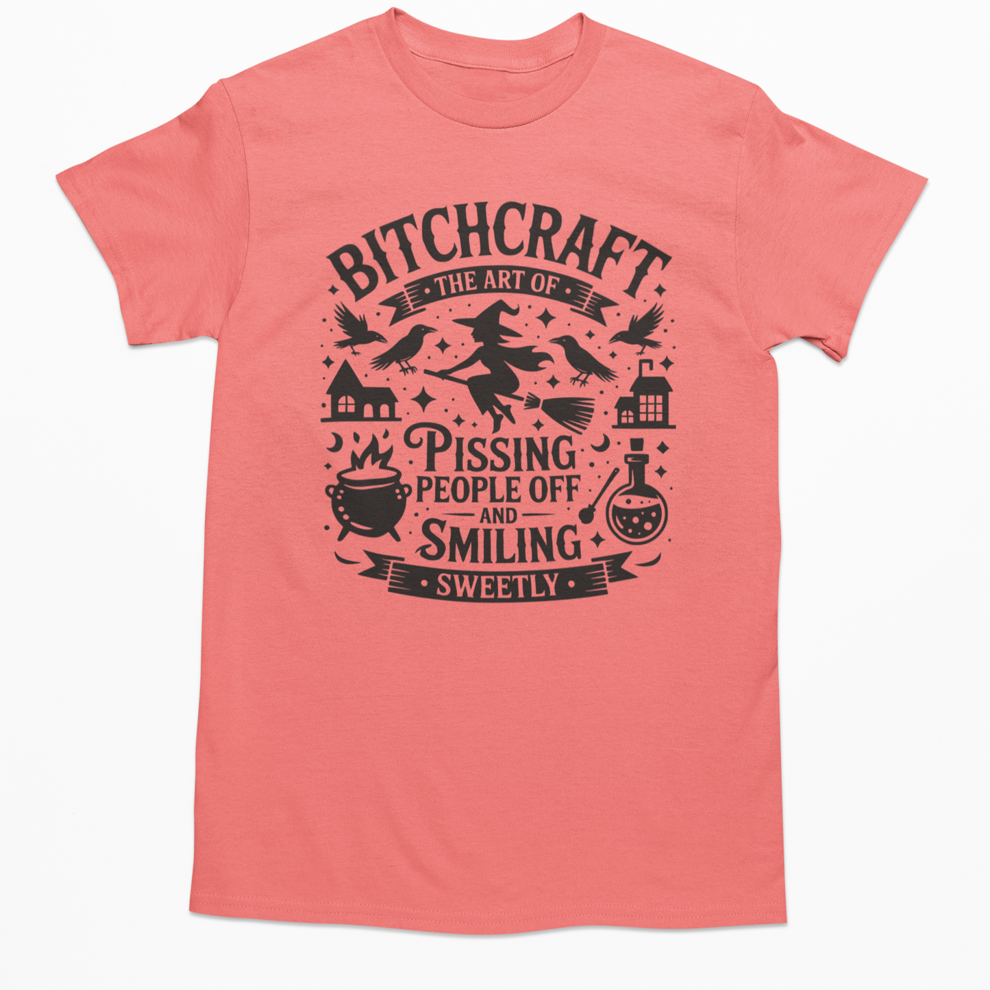 Bitchcraft Graphic Tee T-shirt Tea Shirt Shoppe S Coral Silk