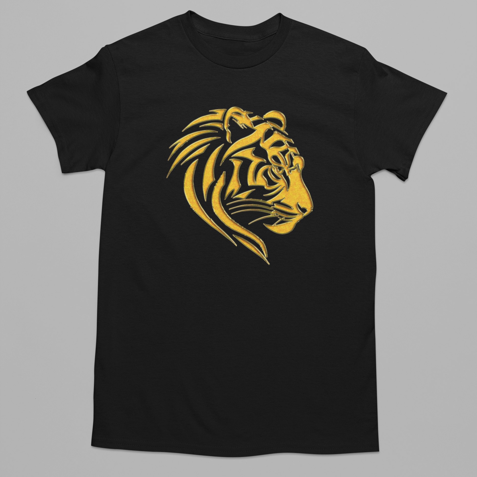Golden Roar Graphic Tee T-shirt Tea Shirt Shoppe S Black